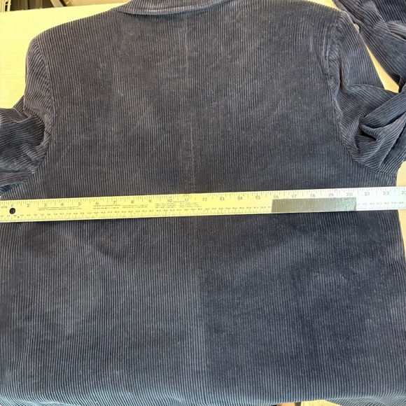 Vintage Preppy Minimalist Wide Wale Corduroy Navy Blazer Women’s M 80s Classic - Picture 9 of 12